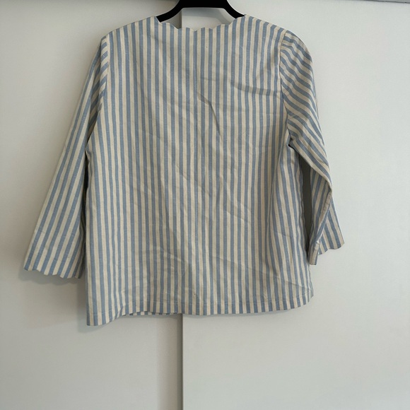 Sezane blue/ecru Blouse 40 - Picture 4 of 7